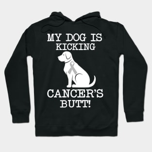 My Dog Is Kicking Cancers Butt T shirts Brain Cancer Gift Hoodie